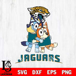 Jacksonville Jaguars Bluey & Bingo 3 Svg Eps Dxf Png File, NFL svg, Digital Download, Instant Download