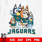 Jacksonville Jaguars Bluey & Bingo 7 Svg Eps Dxf Png File, NFL svg, Digital Download, Instant Download