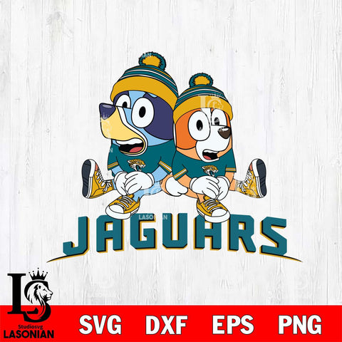 Jacksonville Jaguars Bluey & Bingo 8 Svg Eps Dxf Png File, NFL svg, Digital Download, Instant Download