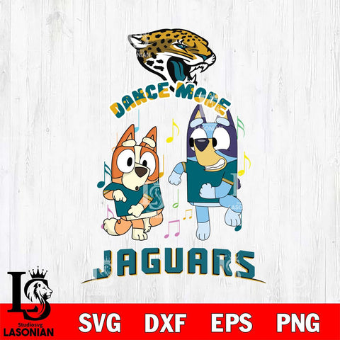 Jacksonville Jaguars Bluey Bingo Dance Mode Svg Eps Dxf Png File, NFL svg, Digital Download, Instant Download