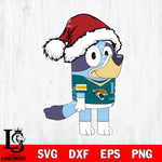 Jacksonville Jaguars Bluey Cartoon Christmas Svg Eps Dxf Png File, Digital Download, Instant Download