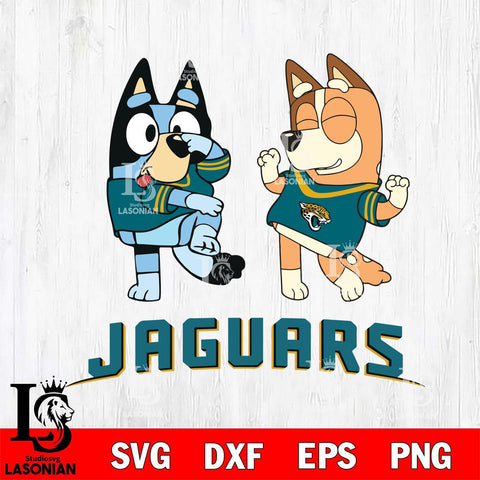 Jacksonville Jaguars Bluey Chilli Sport Svg Eps Dxf Png File, Digital Download, Instant Download