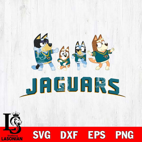 Jacksonville Jaguars Bluey Dance Mode Squats Svg Eps Dxf Png File, Digital Download, Instant Download