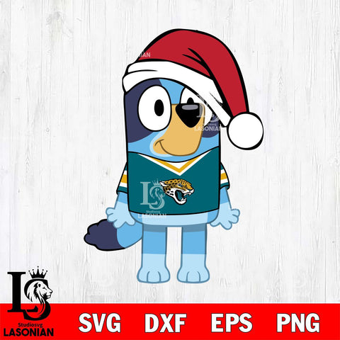 Jacksonville Jaguars Bluey Dog Christmas Svg Eps Dxf Png File, Digital Download, Instant Download