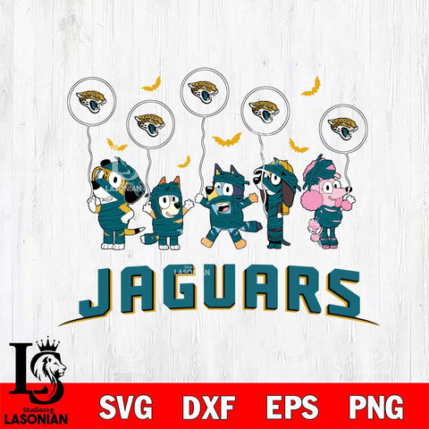 Jacksonville Jaguars Bluey Halloween Spooky Svg Eps Dxf Png File, Digital Download, Instant Download