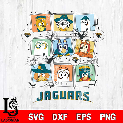 Jacksonville Jaguars Bluey Halloween Sport Svg Eps Dxf Png File, Digital Download, Instant Download