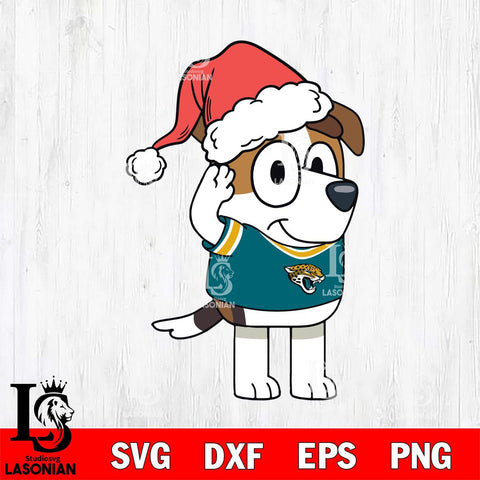 Jacksonville Jaguars Bluey Jack Christmas Svg Eps Dxf Png File, Digital Download, Instant Download