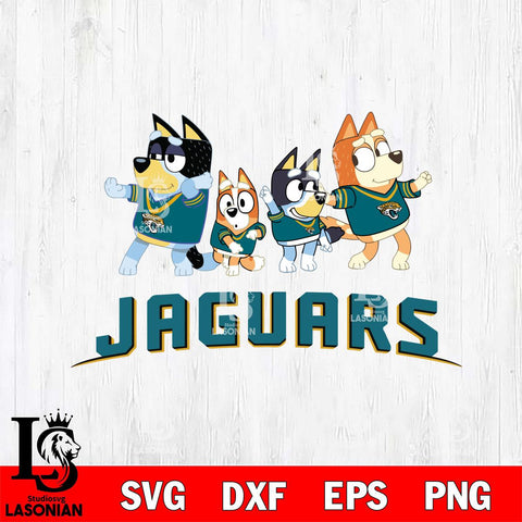 Jacksonville Jaguars Bluey Mode Dance Squats Svg Eps Dxf Png File, Digital Download, Instant Download