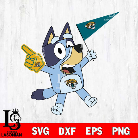 Jacksonville Jaguars Bluey flag NFL Svg Eps Dxf Png File, Digital Download, Instant Download