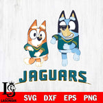 Jacksonville Jaguars Bluey with Chilli Dance Svg Eps Dxf Png File, Digital Download, Instant Download