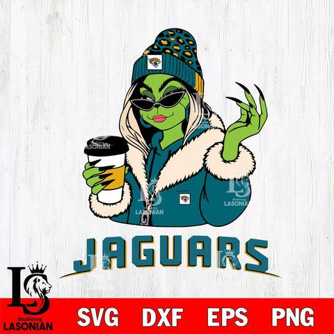 Jacksonville Jaguars Boujee Grinch Girls Christmas Svg Eps Dxf Png File,Cricut svg files, Digital Download, Instant Download