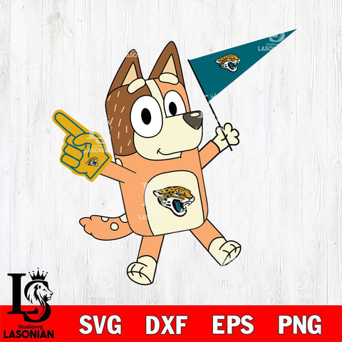 Jacksonville Jaguars Chilli Heeler Bluey Flag Svg Eps Dxf Png File,NFL Cut Svg Files,Digital File,Sublimation