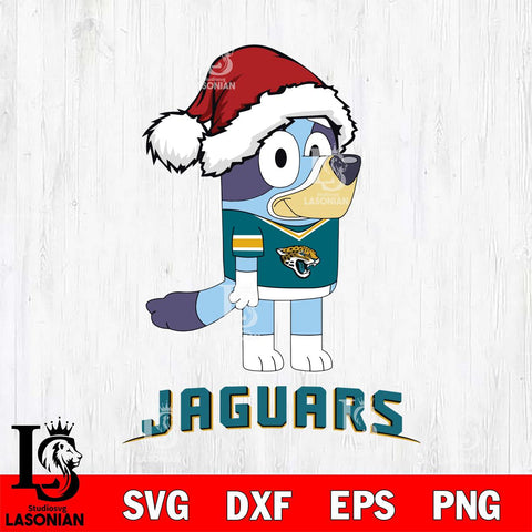 Jacksonville Jaguars Christmas Bluey Hat Svg Eps Dxf Png File,Cut Svg Files, Digital File, Sublimation