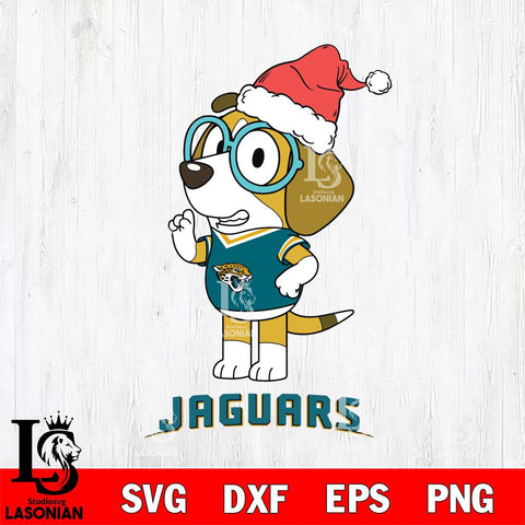 Jacksonville Jaguars Christmas Bluey Honey Sport Svg Eps Dxf Png File,Cut Svg Files, Digital File, Sublimation