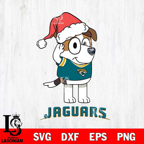 Jacksonville Jaguars Christmas Bluey Jack Sport Svg Eps Dxf Png File,Cut Svg Files, Digital File, Sublimation