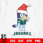 Jacksonville Jaguars Christmas Bluey Say Hi Svg Eps Dxf Png File,Cut Svg Files, Digital File, Sublimation