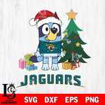 Jacksonville Jaguars Christmas Bluey Tree Sport Svg Eps Dxf Png File,Cut Svg Files, Digital File, Sublimation