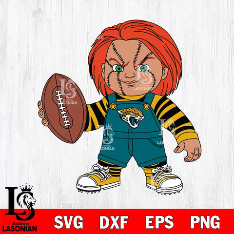 Jacksonville Jaguars Chucky Horror 12 Svg Eps Dxf Png File, NFL svg, Digital Download, Instant Download