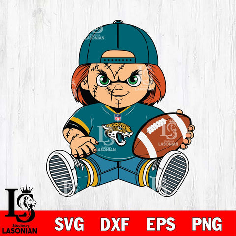 Jacksonville Jaguars Chucky Horror 3 Svg Eps Dxf Png File, NFL svg, Digital Download, Instant Download