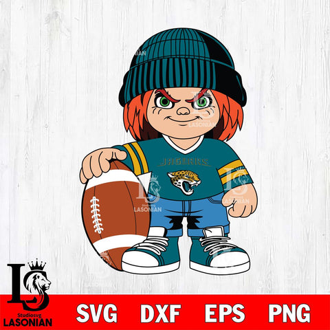 Jacksonville Jaguars Chucky Horror 4 Svg Eps Dxf Png File, NFL svg, Digital Download, Instant Download