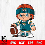 Jacksonville Jaguars Chucky Horror 5 Svg Eps Dxf Png File, NFL svg, Digital Download, Instant Download