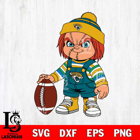 Jacksonville Jaguars Chucky Horror 6 Svg Eps Dxf Png File, NFL svg, Digital Download, Instant Download