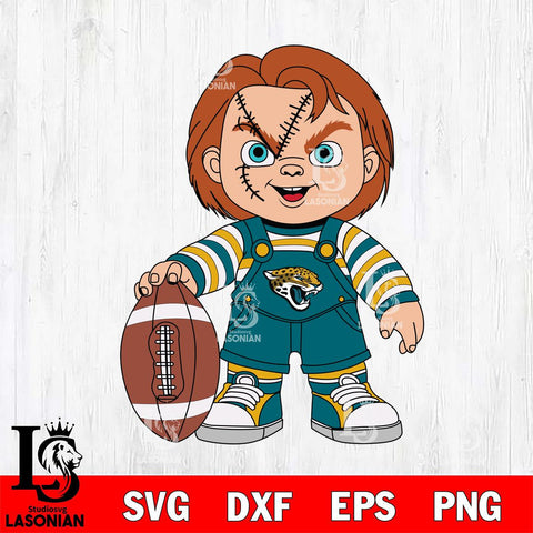 Jacksonville Jaguars Chucky Horror 7 Svg Eps Dxf Png File, NFL svg, Digital Download, Instant Download