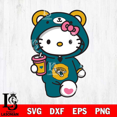 Jacksonville Jaguars Cute Hello Kitty Svg Eps Dxf Png File, Digital Download, Instant Download