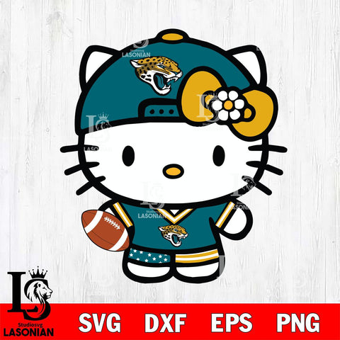 Jacksonville Jaguars Cute Hello Kitty Football 10 Svg Eps Dxf Png File, NFL svg, Digital Download, Instant Download