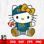 Jacksonville Jaguars Cute Hello Kitty Football 11 Svg Eps Dxf Png File, NFL svg, Digital Download, Instant Download