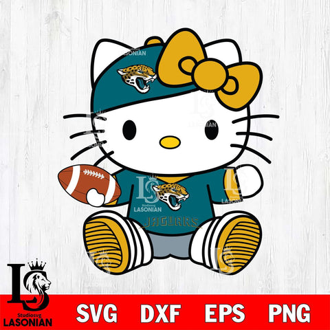 Jacksonville Jaguars Cute Hello Kitty Football 11 Svg Eps Dxf Png File, NFL svg, Digital Download, Instant Download