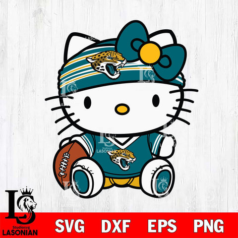 Jacksonville Jaguars Cute Hello Kitty Football 12 Svg Eps Dxf Png File, NFL svg, Digital Download, Instant Download