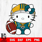 Jacksonville Jaguars Cute Hello Kitty Football 5 Svg Eps Dxf Png File, NFL svg, Digital Download, Instant Download