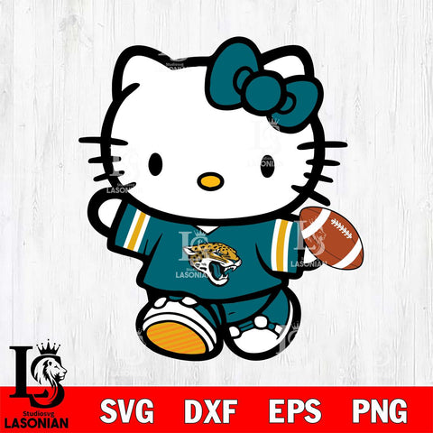 Jacksonville Jaguars Cute Hello Kitty Football 7 Svg Eps Dxf Png File, NFL svg, Digital Download, Instant Download