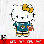 Jacksonville Jaguars Cute Hello Kitty Football 8 Svg Eps Dxf Png File, NFL svg, Digital Download, Instant Download