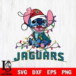 Jacksonville Jaguars Cute Stitch Christmas Svg