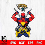 Jacksonville Jaguars Deadpool Wolverine 2 Svg Eps Dxf Png File, Digital Download, Instant Download