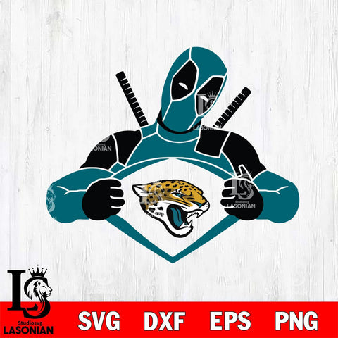 Jacksonville Jaguars Deadpool heart sport Svg Eps Dxf Png File, Digital Download, Instant Download