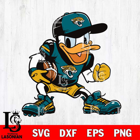 Jacksonville Jaguars Donal Duck Svg Eps Dxf Png File, Digital Download, Instant Download