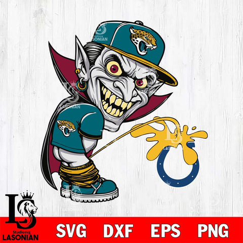 Jacksonville Jaguars Dracula Piss On Indianapolis Colts Svg Eps Dxf Png File, Digital Download, Instant Download