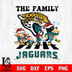 Jacksonville Jaguars Family Bluey Christmas Svg Eps Dxf Png File, Digital Download