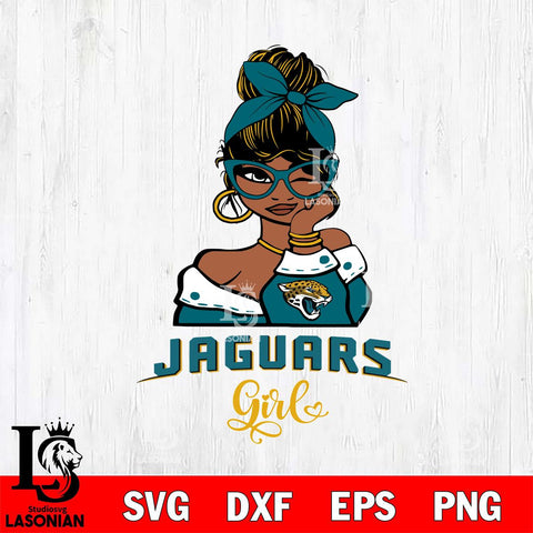 Jacksonville Jaguars Fan Girl Svg Eps Dxf Png File, Digital Download, Instant Download