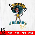 Jacksonville Jaguars Fan Girl Svg Eps Dxf Png File, Digital Download, Instant Download