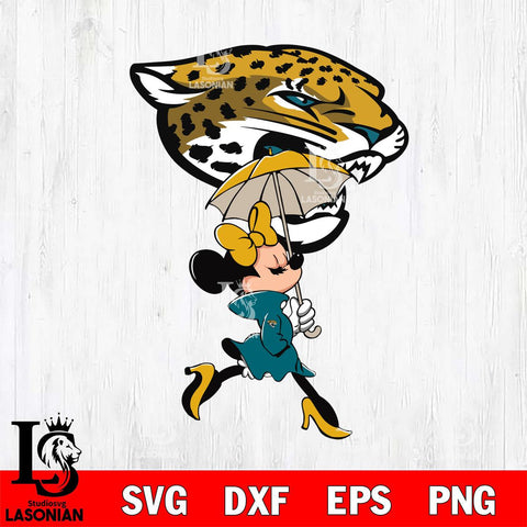 Jacksonville Jaguars Fancy Minnie Svg Eps Dxf Png File, Digital Download, Instant Download