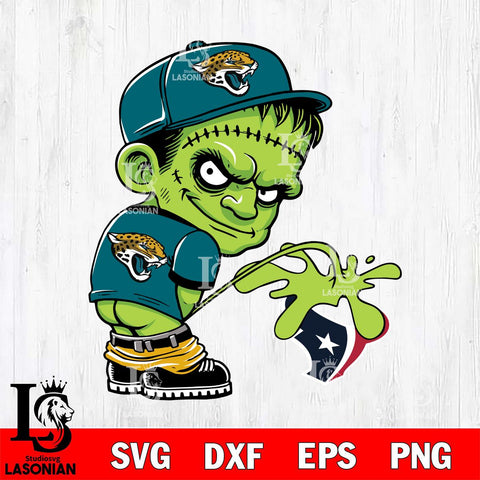 Jacksonville Jaguars Frankenstein Piss On Houston Texans Svg Eps Dxf Png File, Digital Download, Instant Download