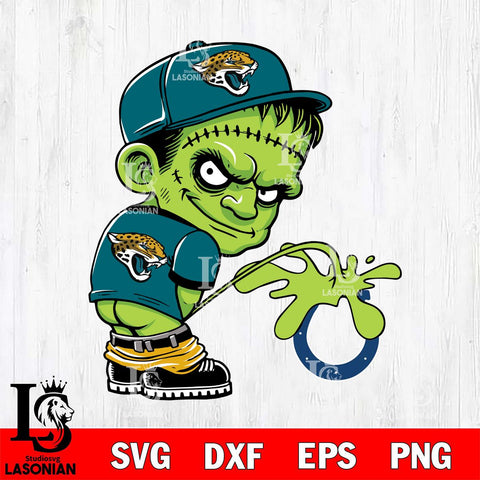 Jacksonville Jaguars Frankenstein Piss On Indianapolis Colts Svg Eps Dxf Png File, Digital Download, Instant Download