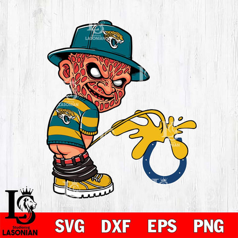 Jacksonville Jaguars Freddy Krueger Piss On Indianapolis Colts Svg Eps Dxf Png File, Digital Download, Instant Download