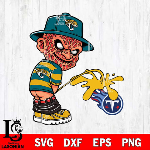 Jacksonville Jaguars Freddy Krueger Piss On Tennessee Titans Svg Eps Dxf Png File, Digital Download, Instant Download