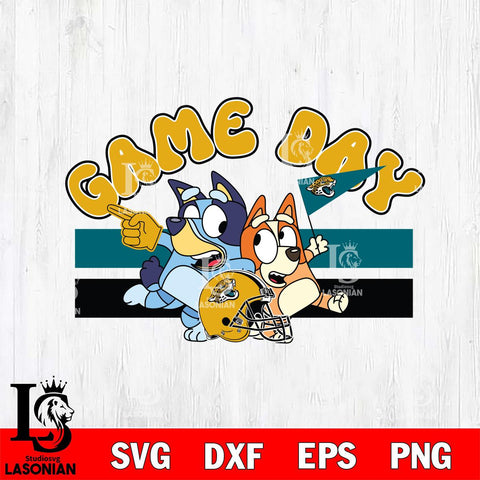 Jacksonville Jaguars Game Day Bluey NFL Svg Eps Dxf Png File, Digital Download, Instant Download