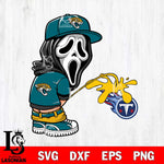 Jacksonville Jaguars Ghostface Piss On Tennessee Titans Svg Eps Dxf Png File, Digital Download, Instant Download